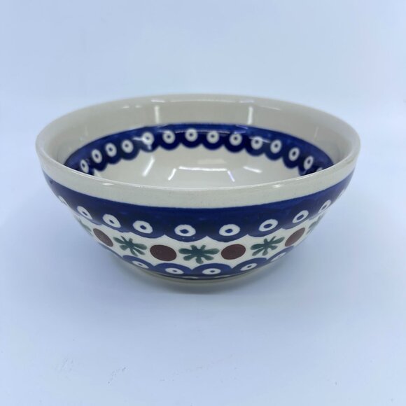 vintage boleslawiec polish pottery bowl "nature"pattern handcrafted - Picture 1 of 4